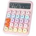 thumbnail image 1 of Mechanical Switch Calculator with Big Buttons, Calculators Desktop, 12 Digits, Large LCD Display, Desk Calculator, Cute Pink Calculator for Teachers Students Basic Office (Pink), 1 of 7