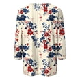 thumbnail image 7 of Zivyakyron Summer Womens T Shirts Patriotic 4th of July Everyday Top for Lady Loose Casual 3/4 Sleeve Clothes, 7 of 7