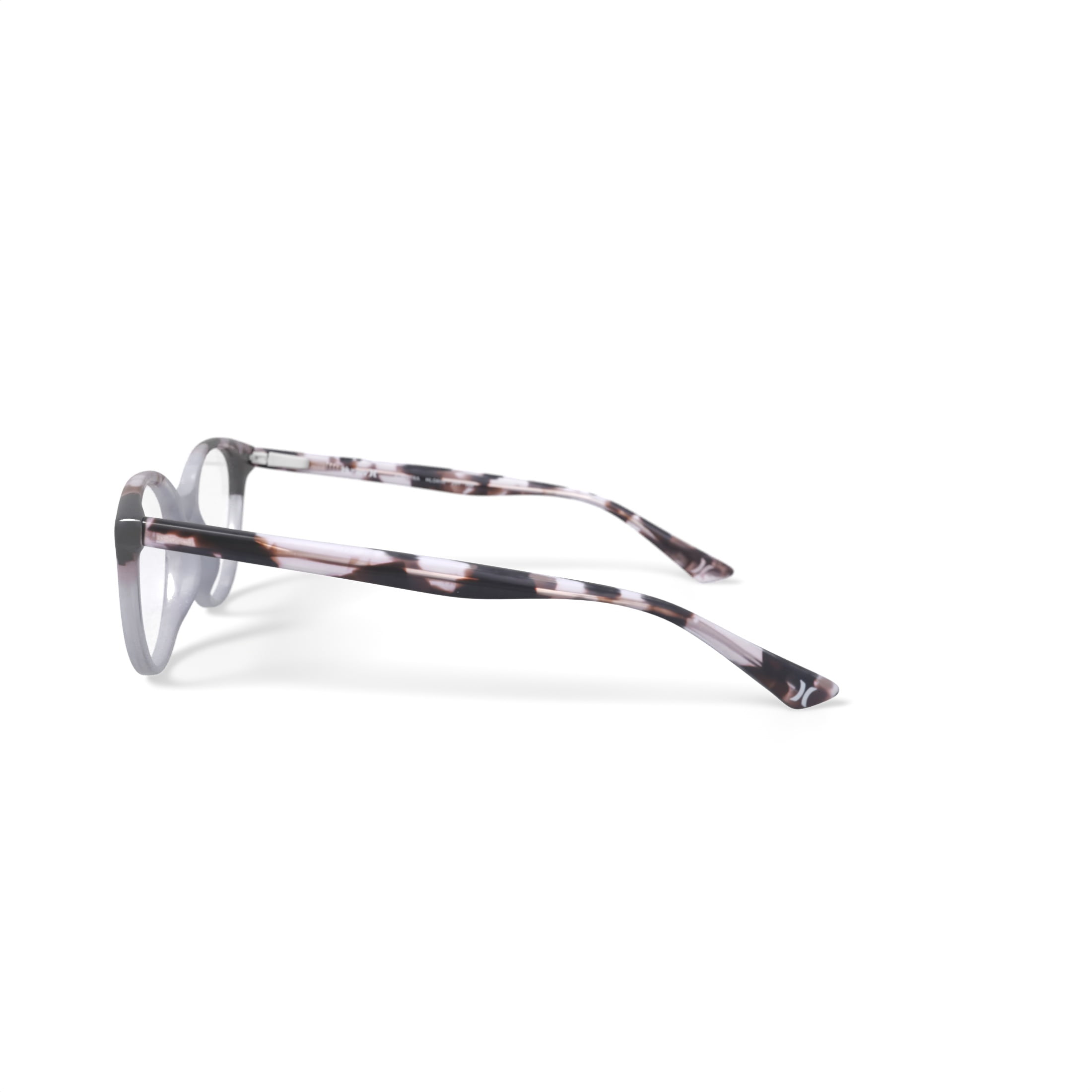 Hurley Women's Sumatra Prescription Eyeglasses with Case, Crystal Nude/Champagne Tortoise