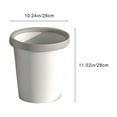 thumbnail image 3 of TIMIFIS Garbage Can Trash Can Bathroom Garbage Storage Bucket Living Room Plastic Trash Can Pressure Ring Garbage Basket Office Paper Kitchen Gadgets, 3 of 8