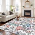 thumbnail image 2 of Shell Starfish Coastal Area Rugs 5'x8', Washable Small Throw Rugs for Classroom Bedroom, Nautical Ocean Summer Beach Indoor Outdoor Rug Non-Slip Low Pile Carpet Runner Reversible Floor Mats, 2 of 8