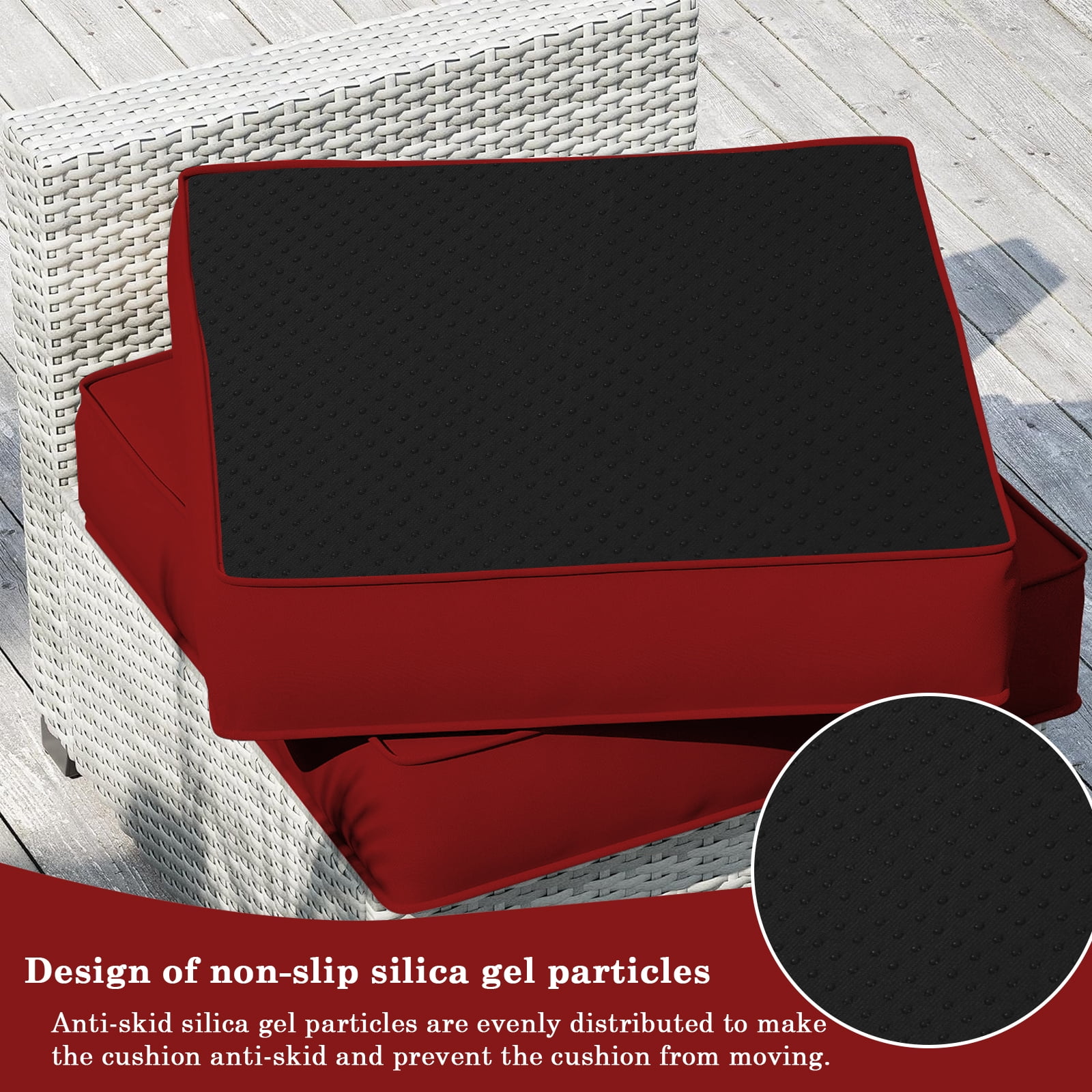 XXLYY Outdoor Replacement Cushions for Patio Furniture, 14 Piece Patio Sectional Cushions, 4" Water-Resistant Replacement Sofa Cushions Fits 6-seat Rattan Conversation Set