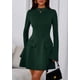 thumbnail image 2 of Vestido PRETTYGARDEN Otoño 2025 Verde Oscuro Manga Campana M, 2 of 8