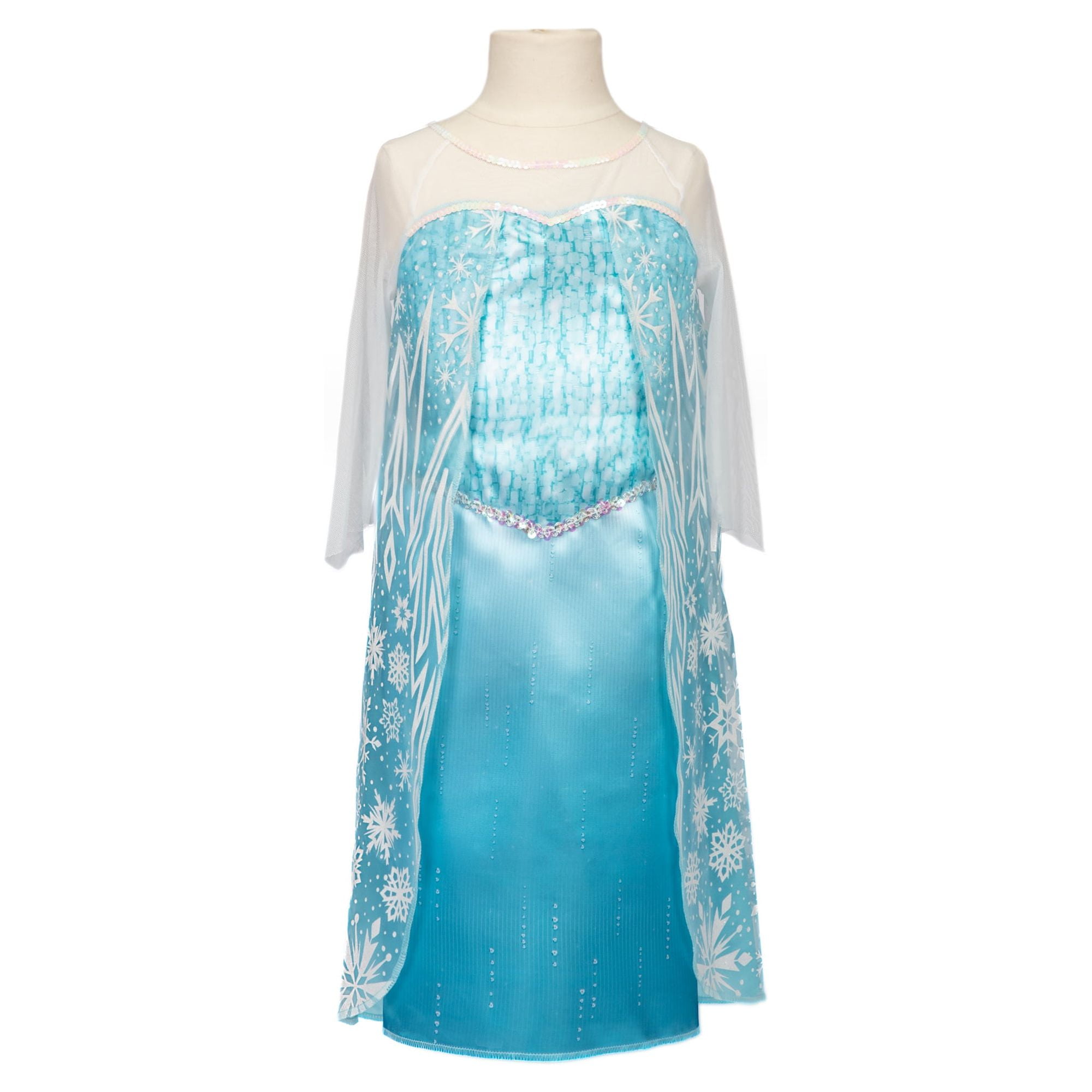 Robe Déguisement Costume Bleu Reine Neiges Frozen Elsa Fille Princesse Noel  yp04