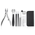 thumbnail image 1 of Kit de Cuidado de Uñas Encarnadas Unique Bargains 10 Piezas Herramientas Profesionales de Grooming para Cortaúñas, Raspador de Pies, Eliminación de Callos y Pedicura, 1 of 6