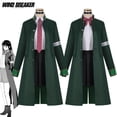 thumbnail image 4 of Disfraz de Cosplay de Tasuku Tsubakino de Anime Wind Breaker, gabardina larga verde, falda de uniforme, camisa blanca, gargantilla, corbata de lazo, 4 of 5