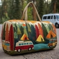 thumbnail image 5 of Quilted Hippie Van Duffle Bag with Adjustable Padded Strap - Duffle with Adjustable Padded Shoulder Strap, Durable Polyester Travel Gym Yoga Bag, Spacious Bohemian Carryall for Daily Use, 5 of 7