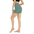 thumbnail image 2 of Prolriy Womens Shorts, Women's Feeling Biker Shorts High Waist Yoga Workout Running Gym Spandex Athletic Shorts for Women Mint Green XXL, 2 of 5