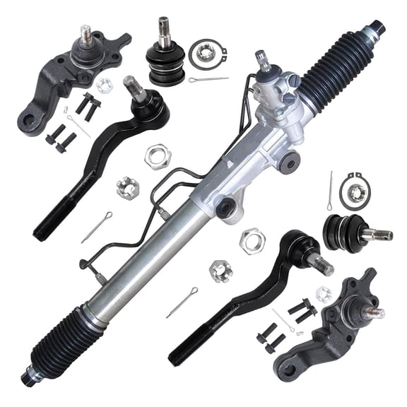 Detroit Axle - 4WD Front 7pc Rack & Pinion Kit for 1995-2004 Toyota Tacoma, Power Steering Rack & Pinion Gear Tie Rods Ball Joint