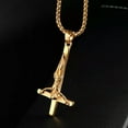 thumbnail image 4 of MATROOY Men's Stainless Steel Upside Down Cross Necklace for Men Inverted Pendant Chain-B, 4 of 9