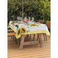 thumbnail image 3 of Outdoor Tablecloth with Umbrella Hole for Patio/Picnic/Party/Camping, Sunflowers Gnomes Waterproof Table Cloth Rectangle Table Cover Washable, Eucalyptus Spring Yellow Plaid (60"x 84"), 3 of 8