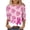 T26-Pink tops for women, variant on DIOAZUD Shirts for Women Breast Cancer Awareness Pink Ribbon 3/4 Sleeve Crew Neck Tops Cancer Survivor Tees Support Squad Tops