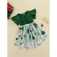 thumbnail image 3 of goowrom Fille?S Noël Impression Couture Manches Courtes Romper Ou Robe, 3 of 8