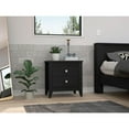 thumbnail image 2 of DEPOT E-SHOP Oasis Nightstand, Two Shelves, Four Legs, Countertop-Black, For Bedroom, 2 of 5