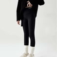 thumbnail image 3 of Efsteb Children's Kids Girls Leggings Casual Solid Color Elastic Waist Sports Pants Fashion Slim Leggings (Black,8 Years), 3 of 3
