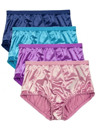 Spdoo 3 Pack Women's Satin Panties Low-Waist Ruffle Milk Silk Underwear  Comfortable Bikini Briefs Elastic Ladies Underpants 