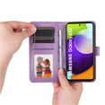 thumbnail image 4 of Funda tipo cartera GANGXUN para Samsung Galaxy A52 , diseño girasol, cuero PU, soporte, cierre magnético, tarjetero, 4 of 5