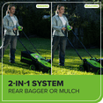 thumbnail image 4 of Greenworks 24V 14″ Brushless Cordless Lawn Mower Kit with 5.0Ah USB-C Battery & 65W Type-C Charger, 4 of 7