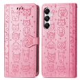 thumbnail image 1 of Funda Cartera FOXDOCK para Samsung Galaxy A35 5G , Flip PU con Relieve de Gatos y Perros, Tarjetero y Soporte, 1 of 6