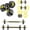 Yellow 20lbs (10lbs*2), variant on Adjustable Dumbbell Set, 10-90lbs Free Weights with Connector – 4 in 1 Dumbbells, Barbell, Kettlebell & Push Up Stand for Home Gym Fitness