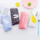 thumbnail image 4 of Estuche de lápices de cuero PU Estuche de papelería lindo Bolsa de cosméticos Portaplumas portátil multifuncional con cremallera Simple Fresh para suministros de papelería JAMW Sencillez, 4 of 4