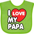 thumbnail image 3 of Inktastic I Love My Papa Boys or Girls Baby Bib, 3 of 4