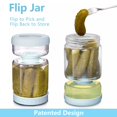 thumbnail image 2 of Tarro de pepinillos Luvan de vidrio de 1000 ml con colador, tapa abatible, 34 oz, 2 of 7