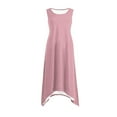 thumbnail image 5 of Women's Summer Casual Tank Dress Sleeveless Long Midi Dress with Pockets Loose Comfy Flowy A-Line Sundress Modest Dresses for Women Pink XXL, 5 of 8