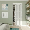 thumbnail image 4 of TENONER 30 in x 80 in Three Frosted Glass Panel Bi-Fold Interior Door for Closet, with MDF & Water-Proof PVC Covering, 4 of 5