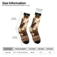 thumbnail image 2 of Fotbe Butterfly Cow Barrel Pattern Long Socks for Men & Women – Breathable & Stretchy Compression Socks, Ideal for Running, Travel, and Everyday Wear Size 5-11, 2 of 6