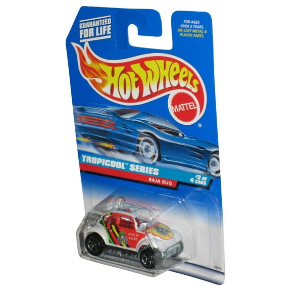 Hot Wheels Tropicool Series 2/4 (1997) Mattel White & Red Baja Bug Toy Car #694