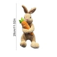 thumbnail image 3 of Beautynvta Easter Plush Toy, Brown Bunny Stuffed Animal, Adorable Cartoon Rabbit Plush Toy Holding Carrot, Bunny Doll Gift for Boys Girls Kids, 3 of 7