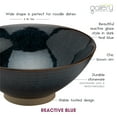 thumbnail image 4 of Tabletops Gallery 8" Reactive Blue Stoneware Ramen Noodle Bowls, Set of 2, 4 of 7