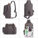 thumbnail image 5 of KAUKKO Canvas Messenger Bag Cross Body Shoulder Sling Backpack Travel Senderismo Chest Bag KAUKKO FD252-Grey, 5 of 5