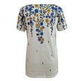thumbnail image 5 of Xihbxyly Zippered Tops for Women Plus Size V Neck T Shirts Women Short Sleeve Shirt Half Zipper Blouse Loose Comfortable Print Top Blouse Graphic Tee Shirts 2025 Summer Tops #4, 5 of 6