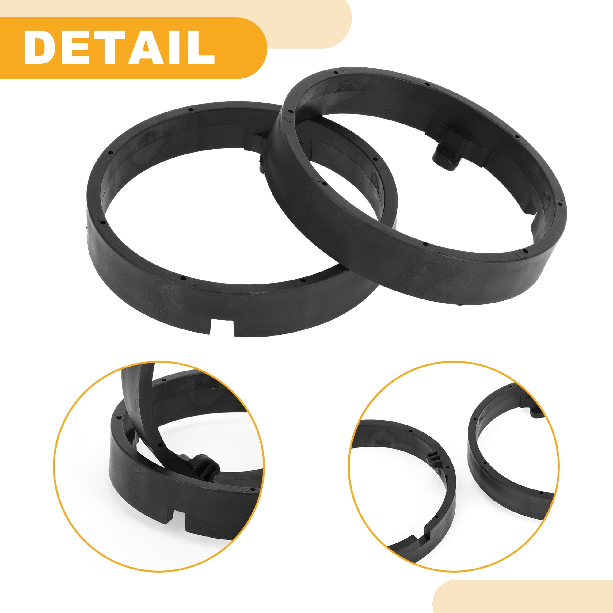 Unique Bargains Speaker Spacer Ring Adapter for Mitsubishi ABS Black Waterproof