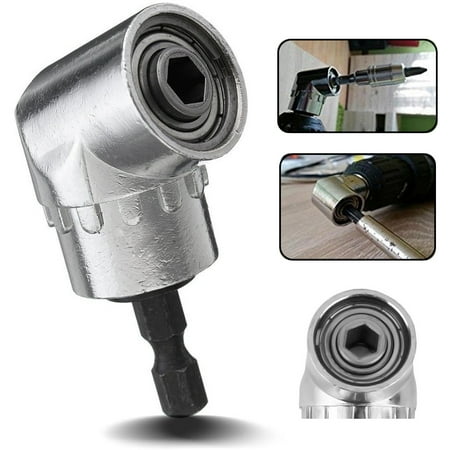 Right Angle Drill Adapter (TSV Angle Drill 105° Angle Extension 1/4inch 6mm Hex Drill Bit Screwdriver Socket Holder Adaptor Right Angle Drill Screwdriver Holder)