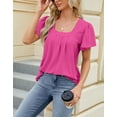 thumbnail image 3 of Womens Tops for Summer Ruffle Sleeve Tunic Blouse Pleated Flowy Dressy Casual Shirts Shermie, 3 of 6