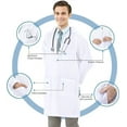 thumbnail image 7 of Professional Scrubs White Lab Coats for Women & Men, Classic Medical Uniform With 3 Pockets 37'' S, 7 of 7
