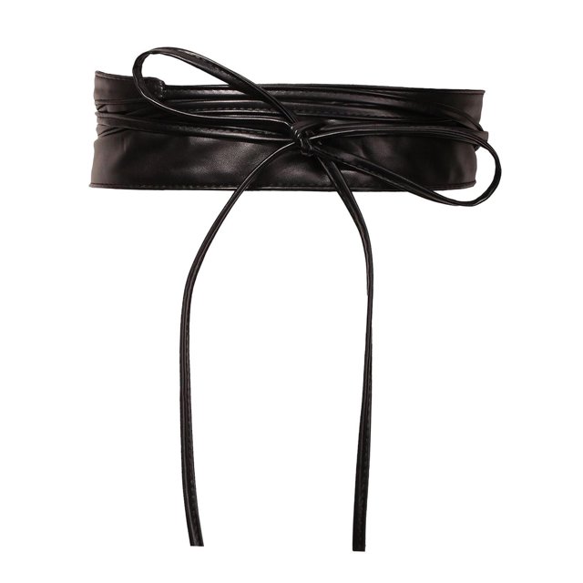 Decodeary Ceinture Large pour Femmes sous-Poitrine Cosplay Nœud Papillon Taille Haute Extensible Noir Type C 1Set