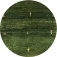 thumbnail image 1 of Ahgly Company Indoor Round Contemporary Dark Forest Green Abstract Area Rugs, 6' Round, 1 of 6
