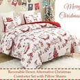 Exclusivo Mezcla Christmas Comforter Set Twin Size, Reversible White