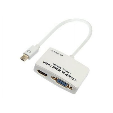 Cirago DPM2HDMVGA Mini Display Port to HDMI, VGA Display Adapter
