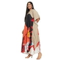 thumbnail image 4 of Oussum Beige Tribal Grande Taille Polyester Longues Robes Caftans pour Femmes, 4 of 7