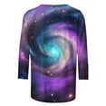 thumbnail image 5 of JTZGDY Womens 3/4 Sleeve Tops Dressy Casual Plus Size Teen Girls Cute Tie Dye Starry Sky Oversized Tunic Blouse Crewneck Basic Graphic T-Shirts Fashion 2025 Outfit Clothes Multicolor#10 L, 5 of 6