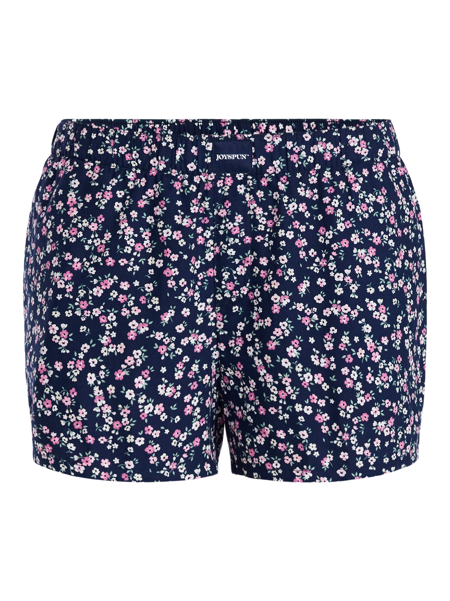 Joyspun Women's Woven Pajama Boxer Shorts, 3'' Inseam, Sizes XS-3X