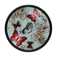 thumbnail image 1 of 4 Pcs Butterflies Print Knobs for Kitchen Cabinet Cupboard Dresser Bookcase Drawer Pulls Handles Round Home Decor, 1 of 5