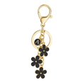 thumbnail image 1 of Carta Charmas de flores de llavero para regalo colgante de llave, aleación, lindas llaves de llave llavero para bolsos mochilas de bolsas Negro, 1 of 8