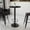 Black, variant on BizChair 24'' Round Mahogany Laminate Table Top with 18'' Round Bar Height Table Base and Foot Ring