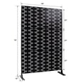 thumbnail image 2 of 76" H×48" W Outdoor & Indoor Metal Privacy Screen, Decorative Privacy Fence and Room/Garden Divider, Freestanding Panel with Stand, Durable Steel for Patio, Garden, Balcony, or Backyard, 2 of 13